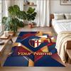Crystal Velvet Rug Custom Name Text, Soft Non Slip Floor Mat Home DecorBologna FC