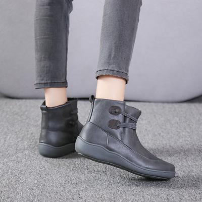 Yeni Sonbahar Ve Kış Ayakkabıları Botlar Şişman İngiliz Rüzgarı Retro Botlar Yüksek Kaliteli PU Su Geçirmez Sıcak Kadın Botları Mujer Botas