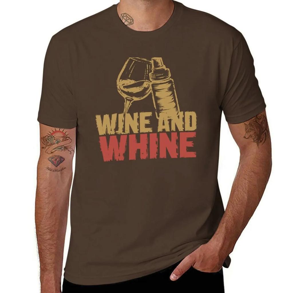 Mothers Day Gift Wine And Whine Mom Gift TShirt Anime T Shirts Vintage Mens T Shirts