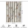 1Pc High Quality Floral Watercolor Shower Curtain - Beige And Honey Wheat Yellow Forest Theme, Machine Washable With Hooks