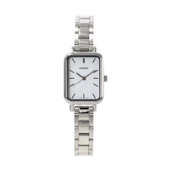 CASIO Casio Casio Standard Cheap Casio Chipkashi Watch Ladies Brass Metal Silver White LTP-V009D-7E [Parallel Import]