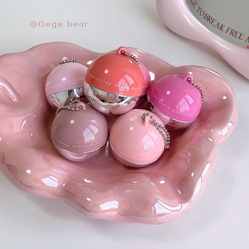 Gege Bear Korean Blush Balls: Clear, Moisturizing, Natural Matte, for Energetic, Tender Girls and Students.