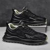 New men's sports single shoes platform sole heightening versatile casual running trendy shoes breathable black men