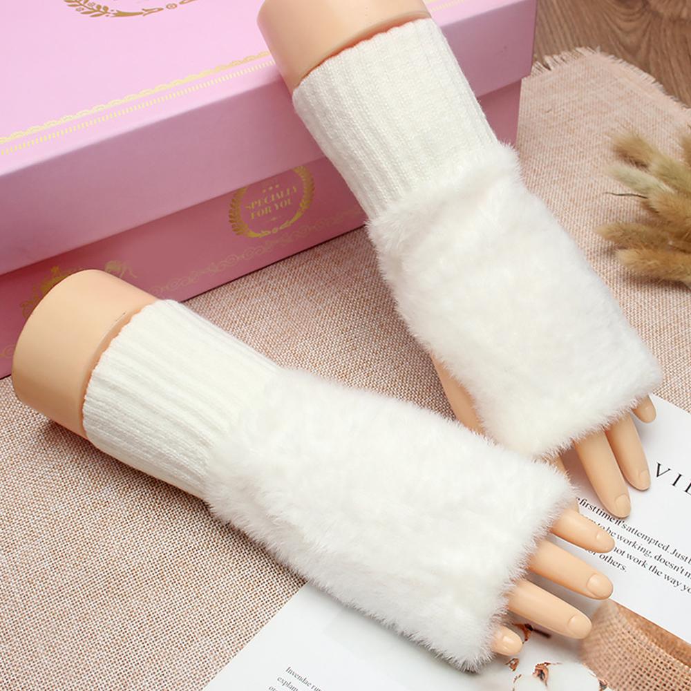 Winter Warm Suede Thick Fleece Ladies Gloves Women Fashion New Solid Windproof Touchscreen Glove Outdoor Sports Cycling Mittens