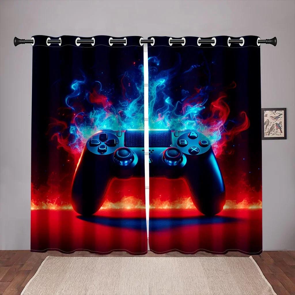 3D lightning Cool Gamer Controller Switch Cheap Window Curtain Blinds For Living Room Kids Bedroom Bathroom Kicthen Door Home De