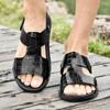 Echtes Leder Männer Sandalen Sommer Business Casual Männer Hausschuhe