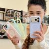 Korea Candy Transparent Matte Magnetic For Magsafe Case For iPhone 15 Plus 16 17 Pro Max Wireless Charging Shockproof Soft Cover