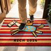 Cute Anti-slip Chinese New Year Doormat Stain Proof Cartoon Horse Pattern Carpet Wear-Resistant Red Entrance Mat Home Decor