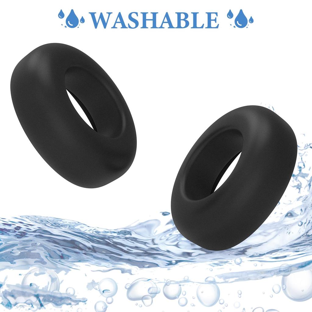 Geekria Ear Pads Compatible Pads Compatible with Sony PlayStations Pulse Elite Headphones Pads Cups Silicone Ear/Ear (Black)