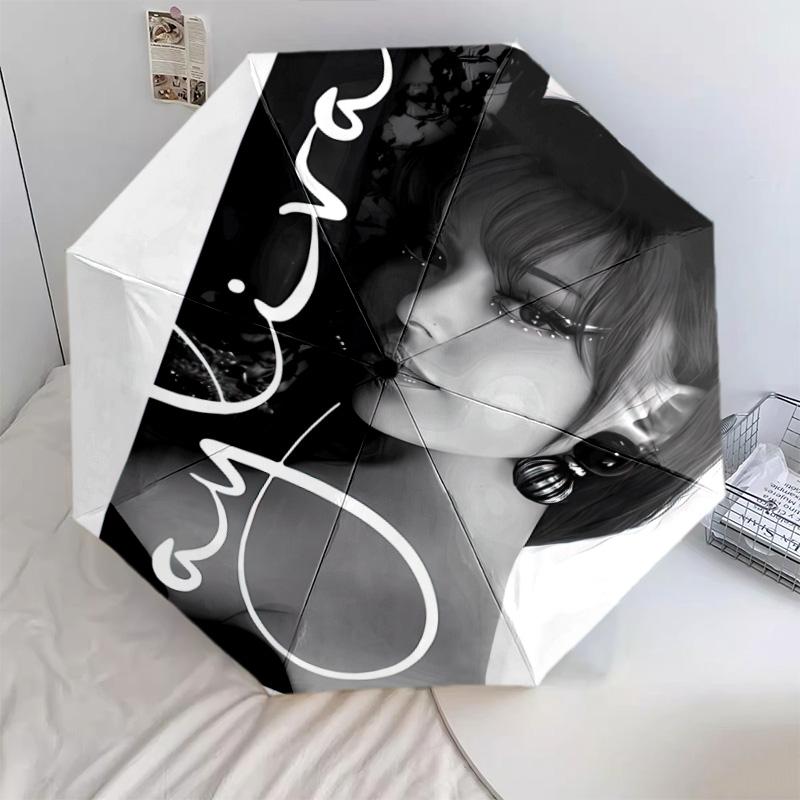 Elegant Fashion Portrait Automatic Umbrella - Suitable Travel Outdoor Portable Umbrella Birthday Gift Daily Essentials