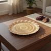 Gold Round Tray European Design Round Serving Tray Ornate Fruit Plate High-Luster Finish Table Decor Antique Look for Party