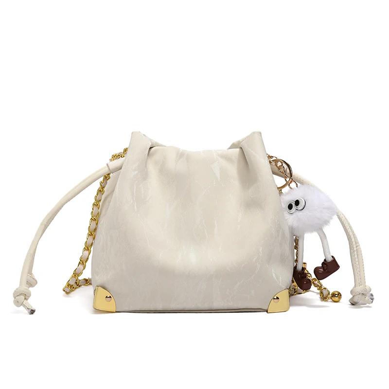 

Высококачественная повседневная и элегантная женская сумка через плечо, универсальная сумка через плечо, новая сумка-ведро