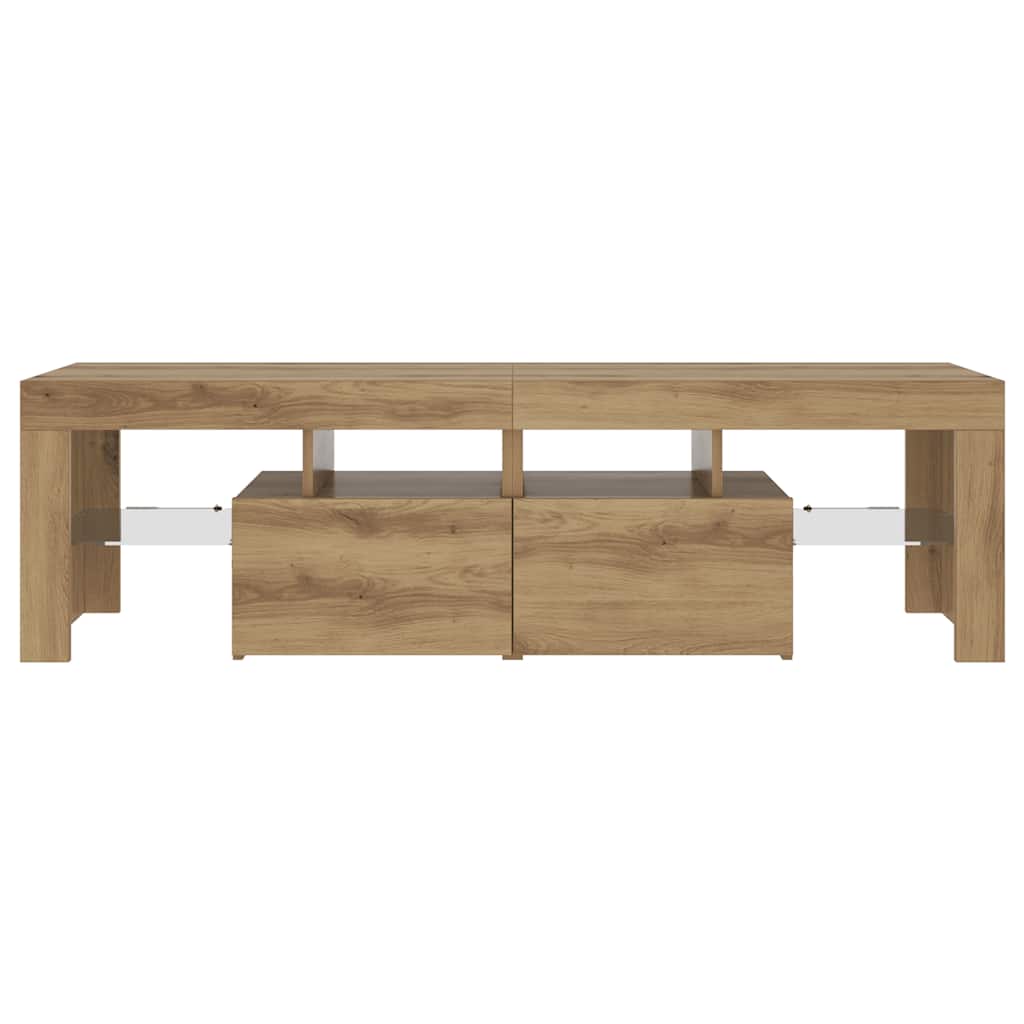 Vidaxl Mobile Porta TV con Illuminazione a LED, Rovere Artisan, 140X36,5X40 Cm