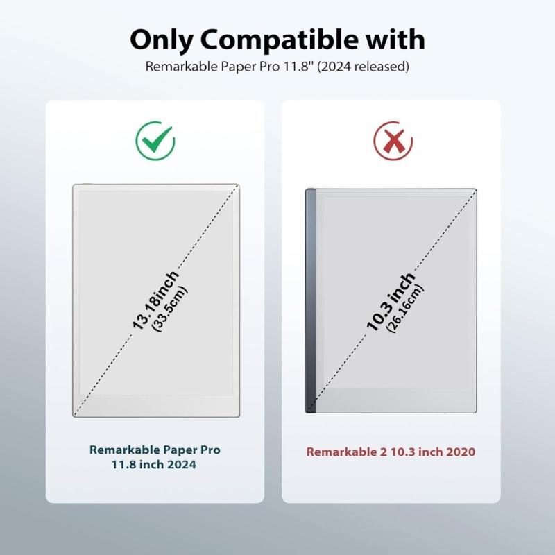 Slank Passende Magnetische Hoes met Leertextuur Voor reMarkable Paper Pro 11,8 inch 2024 Tablethoes Met Precieze Uitsparing