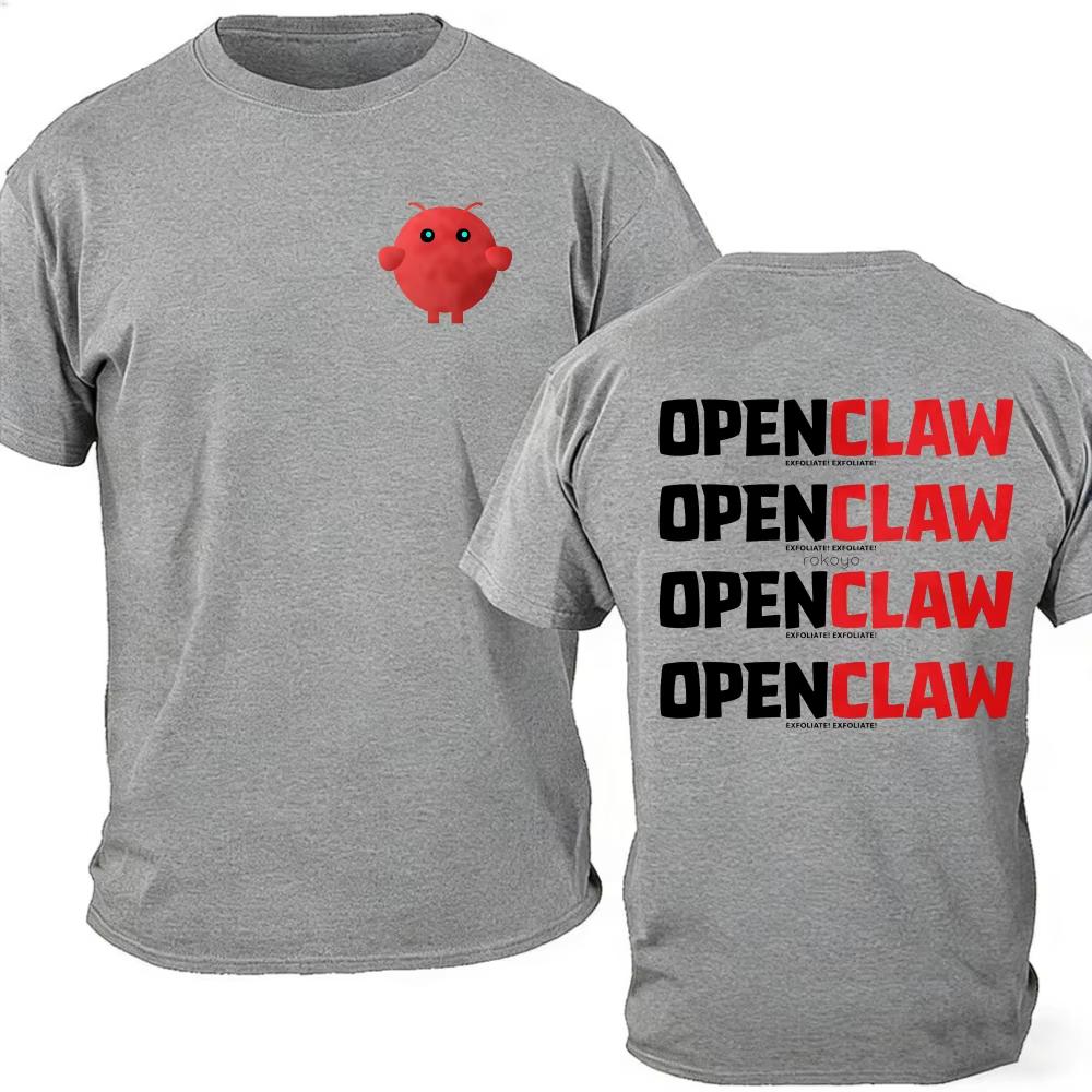 2026 OPENCLAW Red Lobster Logo Oversized TShirt Men Vintage Streetwear Hip Hop Graphic Tee Casual Cotton Short Sleeve Tops