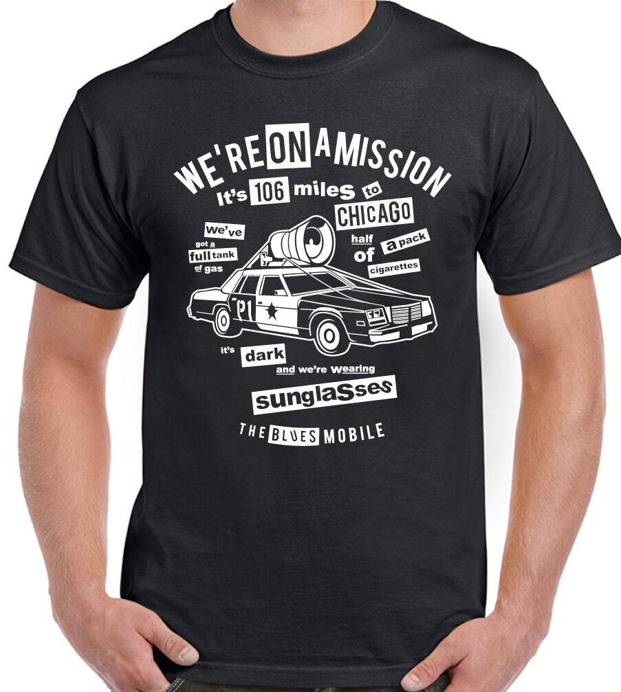 26 Funny Blues Brothers T-Shirt We re On A Mission Mens Retro Movie Film Quote Unisex T-Shirt L