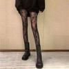 Brown Stockings Women'S Spring And Autumn Anti-Hook Bottoming Socks Summer Lace Retro Flower Jacquard Mesh Socks Beautiful Legs