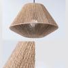 Rustic Imitation Rattan Lampshade Hanging Design Boho Style Handmade Paper Weaving Lampshade Creative Handcrafted