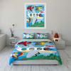 Various vehicles and animal passengers Print Soft Comfortable Duvet Cover Bedding Set Included 1*Duvet Cover 2*Pillowcases