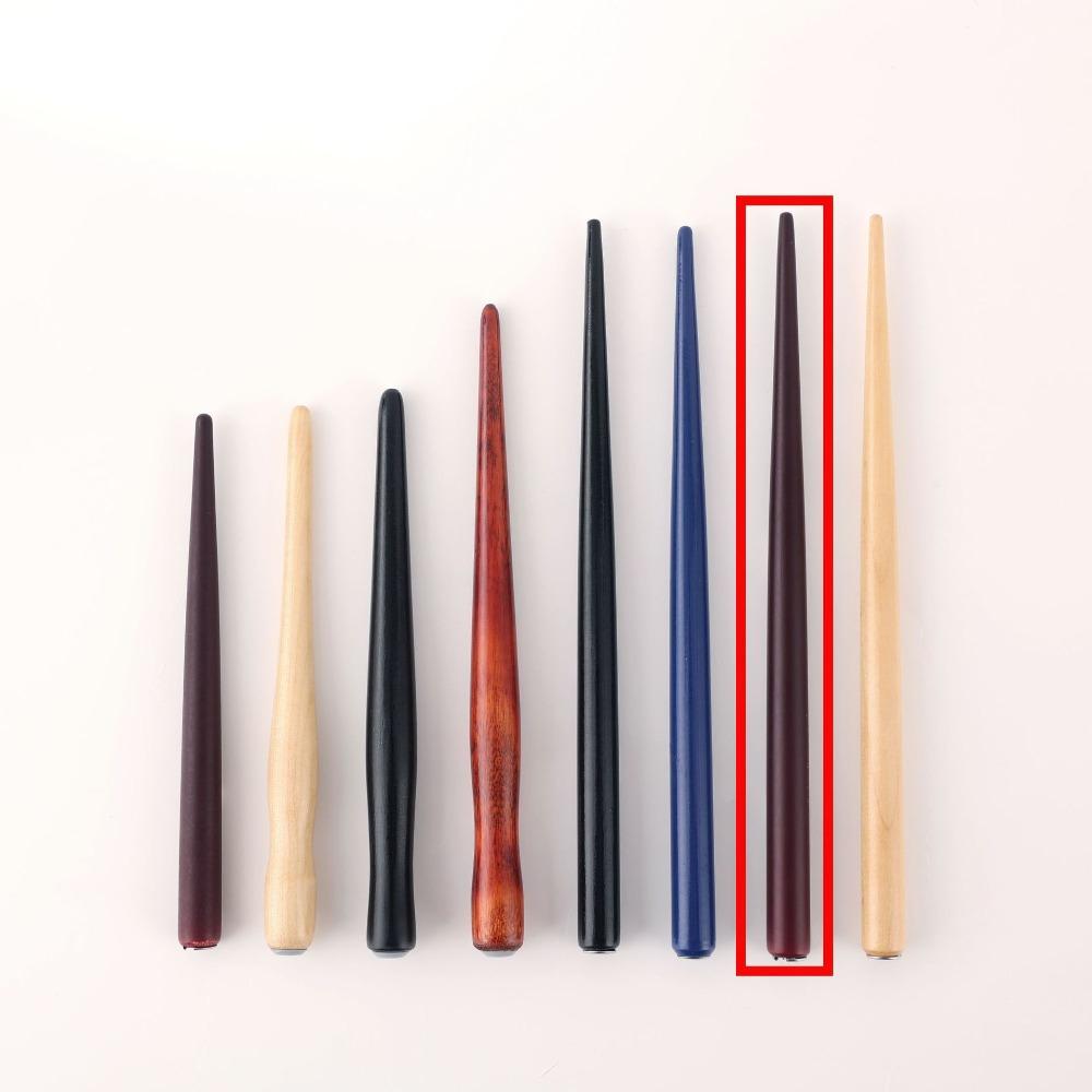 1pcs Portable Wooden Rod Dip Pen Stainless Steel Tip Calligraphy Pen Signature Pen Office Business