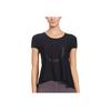 Nike Round Neck Casual Solid Logo Running Quick-Dry Short Sleeve T-Shirt Women Tops Black CZ9607-010