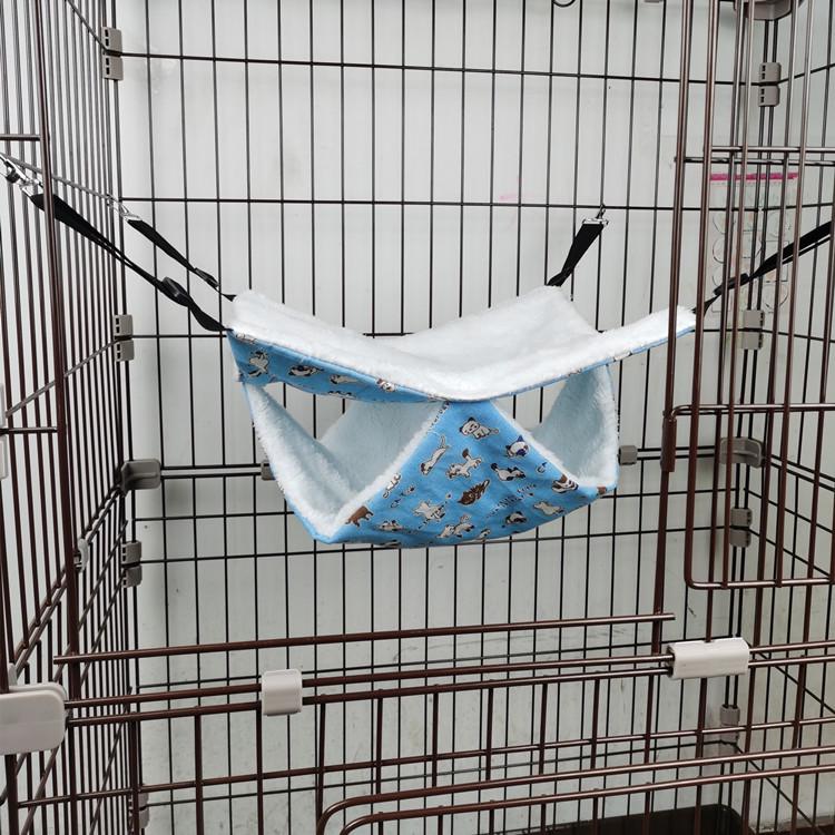 Závěsná houpací síť pro malé mazlíčky: Železná klecová košíková pro kočky, veverky, činčily, vakoveverky, křečky