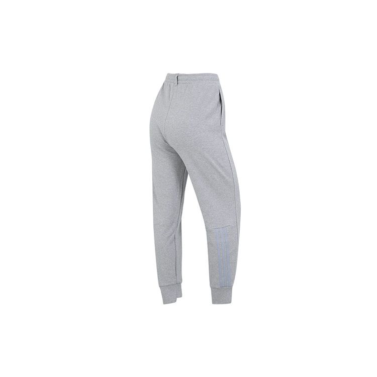 Adidas Neo Solid Color Brand Logo Printed Elastic Sports Pants Women Pants Gray IL4735