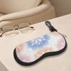 2D-Elegant Floral Printed Eyewear Pouch, Protective Sunglasses Case for Women, Portable Soft Fabric Glasses Holder, Lightweight Travel Organizer Acces
