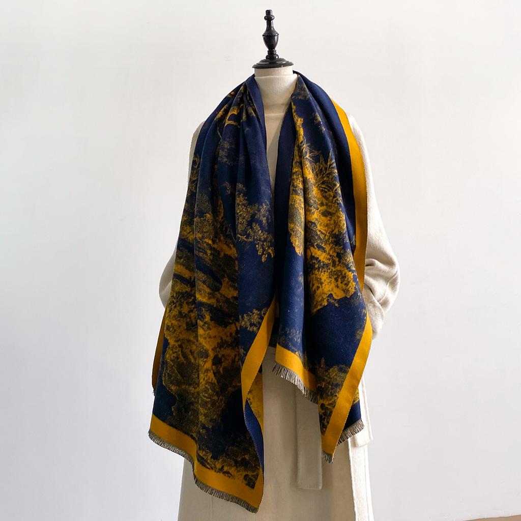 New Luxury Brand Cashmere Women Print Scarf Winter Warm Shawl and Wrap Bandana Pashmina Female Foulard Blanket Poncho Scarves