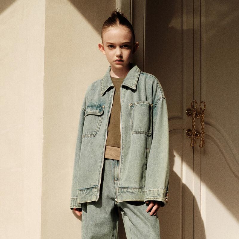 ELLE KIDS Girls' Structured Denim Jacket