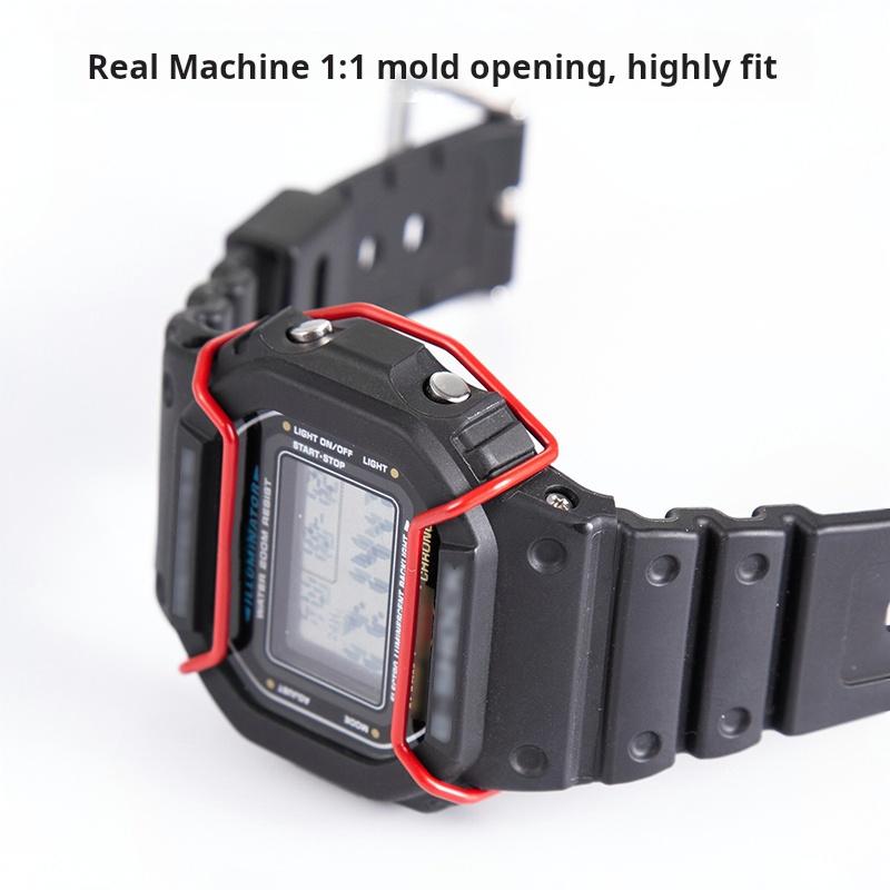 For Casio G-SHOCK Watch bumper block DW5600 DW5610 AE1200 anti-collision protection bar modified solid steel watch accessories