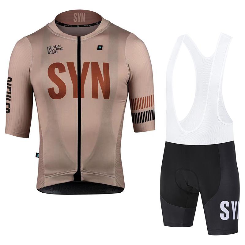 Black Cycling Jersey Men's Cycling Bib Summer Cycling Sportswear Set Polyester Fiber Cycling Short Top Cycling Shorts