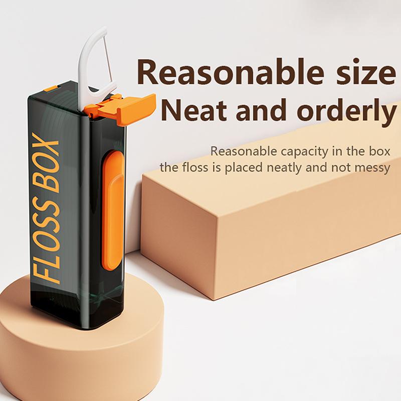 Dental Floss Dispenser Containing 10Pcs Floss Dental Floss Storage Box Auto Refillable Oral Hygiene Care Floss Pick