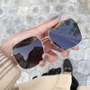 The Same Box Metal Sunglasses Women'S Personality Large Frame Sunshade Sunglasses Travel With Glasses