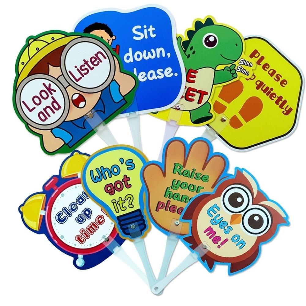 8pcs Teaching Aid Tool Yes No Paddle Sign Plastic Answer Response Paddles  Classroom Management