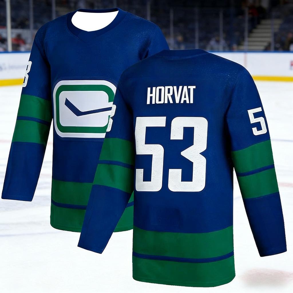 Men's New Vancouver Canucks Hockey Training Jersey - Breathable, Quick-Drying Long-Sleeved Shirt for Outdoor Activities Kids
