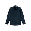 Outdoor Casual Loose Breathable Comfortable Solid Color Long Sleeve Shirt Men Shirts Deep-Sapphire-Blue A2E12-433