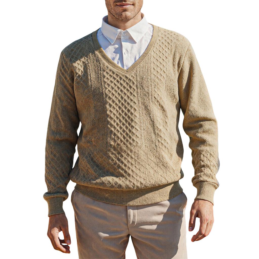 Men's Textured Pullover Hoodie Men's Casual Fashion Long Sleeve Top