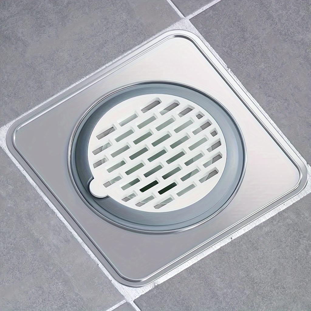 1pc White ABS Toilet Drain Cover, Anti-Odor Silicone Bathroom Floor Drain, and Smell Blocker, Drain Cover, Sewer, Odor Eliminator