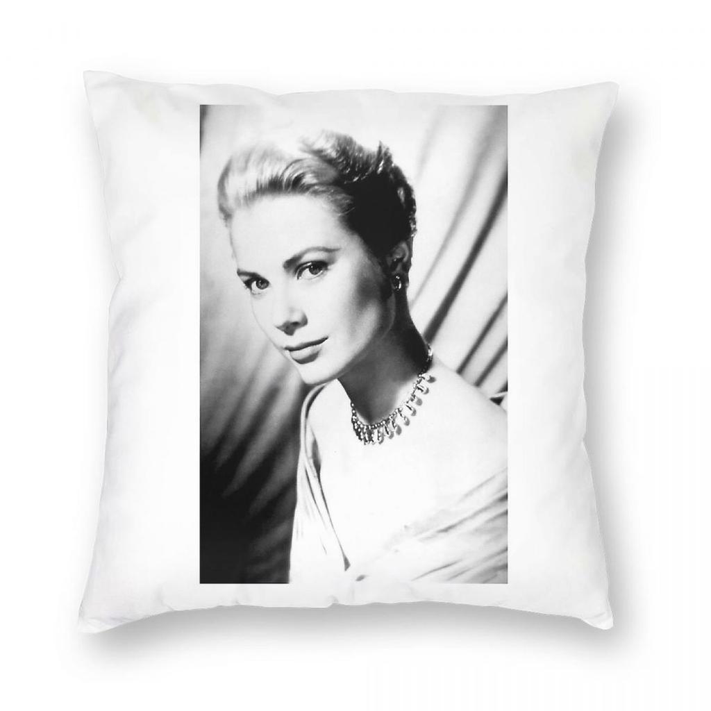 Grace Kelly Actress Pillowcase Polyester Linen Velvet Printed Zip Decorative Pillow Case Room Cushion Cover