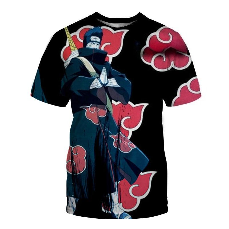 Summer Men's Cartoon Anime 3D Fashion Printed Comfortable Loose Comfortable Large Short Sleeved T-shirt
