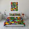 Colorful Fruits and Vegetables Artwork Exquisite three-piece bedding set gift for kids and adults