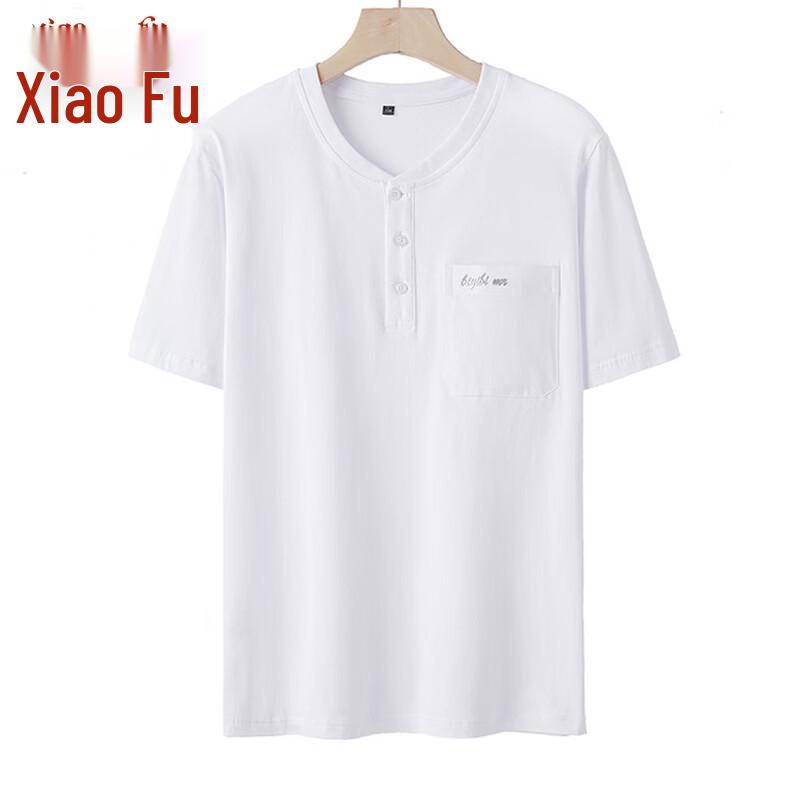 

Xiaofu Men s Loose Fit Pure Cotton Summer T-Shirt L
