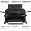 Compact Black Waterproof Junction Box with Upgraded Claws and Mounting Hole for Safe Power Extension