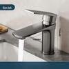 TLXT Gunmetal Grijs Koud & Warm Water Wastafelkraan