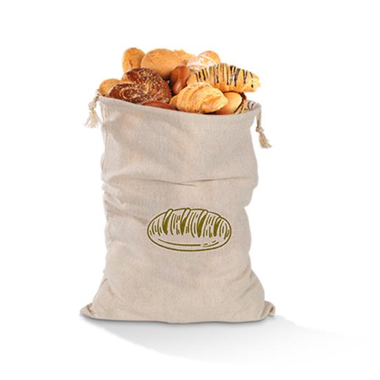Multi-Functional Linen Portable Breathable Extra Large Bread Drawstring Bags Food Package
