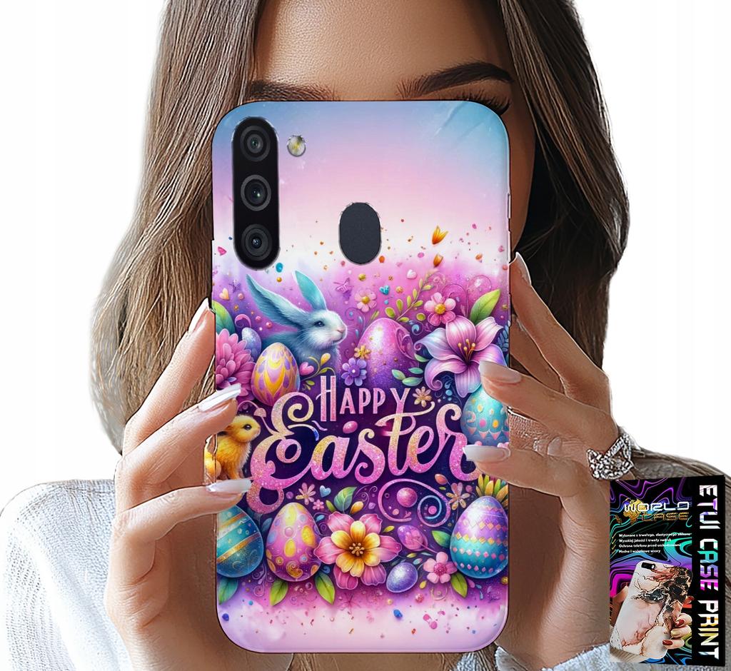 Etui Do Samsung Galaxy A21 - Wesołego Jajka, Wielkanoc, Pisanki Jajka