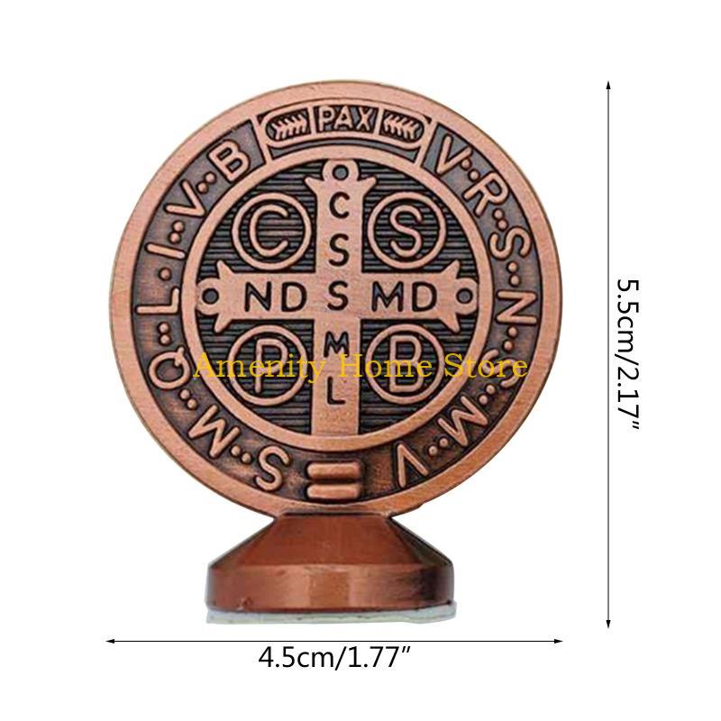 F26C Metal Christian for Cross Jesus Figurine Catholic Religious Holy Ornament