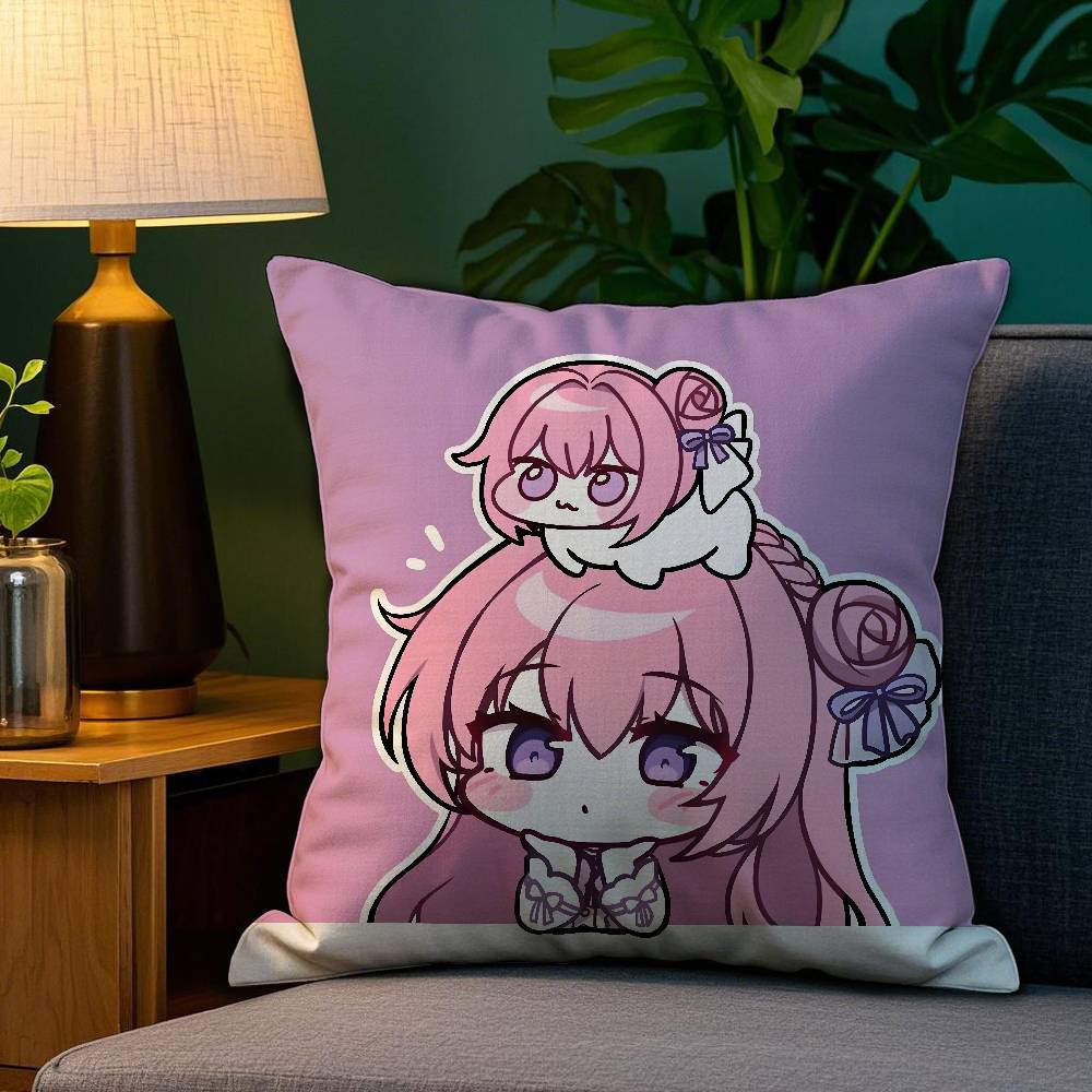 Ni-kke DORO Doll Victory Goddess Pillow Case Anti-dustmite Pillowcase Invisible Zipper Silky Sofa Cushion Cover