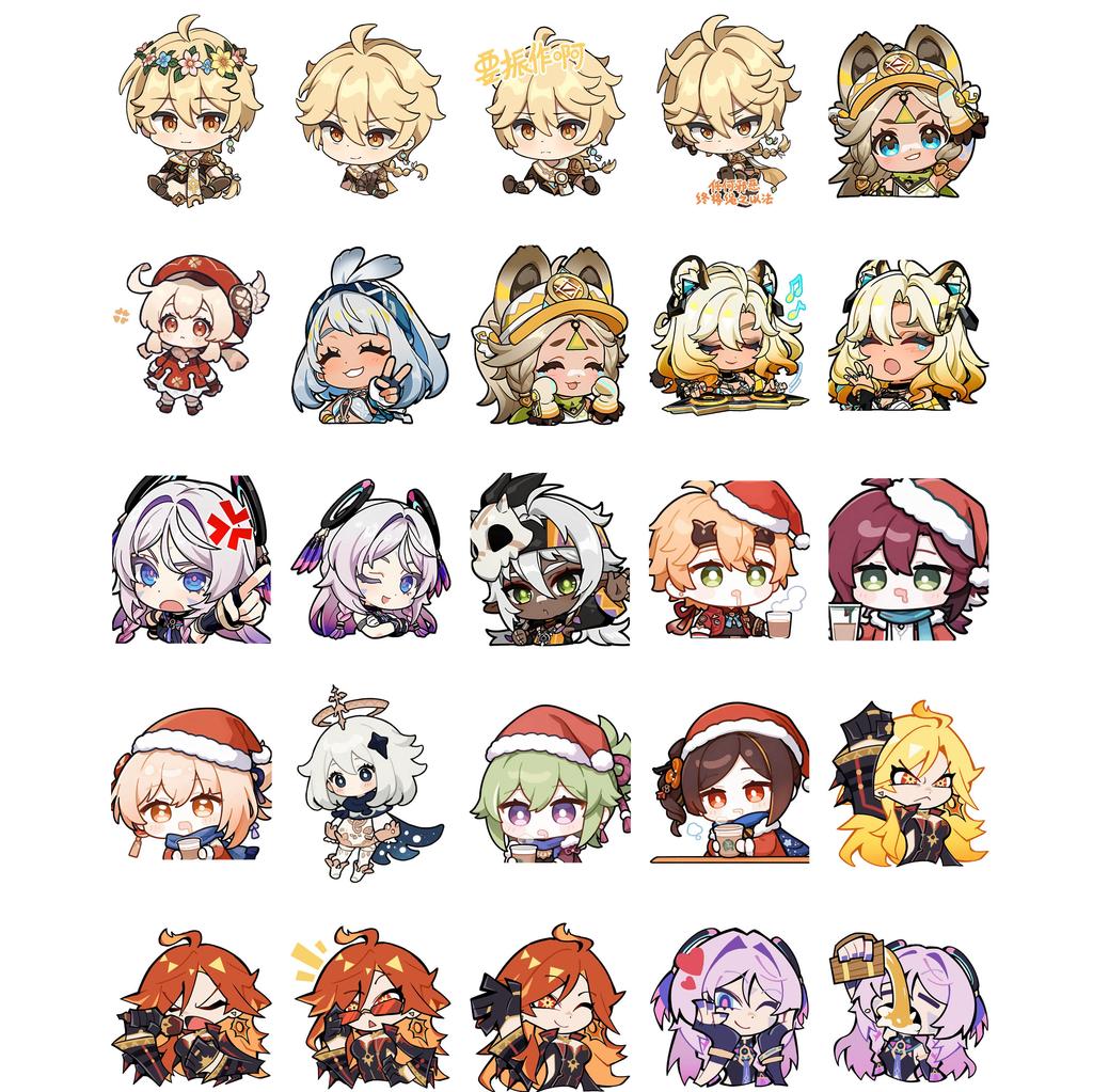 Cute Genshin Impact Stickers (50/100/200 Pieces) - Perfect for Laptops Anime/games Luggage Guitars and More A Must-have for Game Lovers!